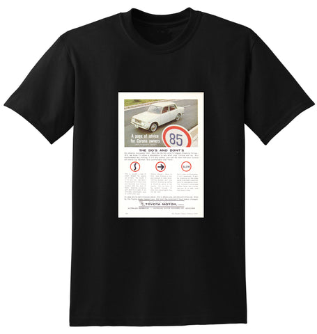 1965 TOYOTA CORONA AUSSIE AD TSHIRT