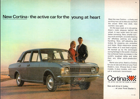1967 FORD CORTINA MARK II AUSSIE AD ART PRINT POSTER