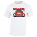 1967 VOLKSWAGEN VW 1500 SPORT BEETLE GERMAN REPRO AD TSHIRT