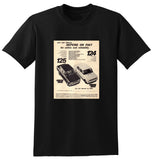 1968 FIAT 124 & 125 SEDAN AUSSIE AD TSHIRT