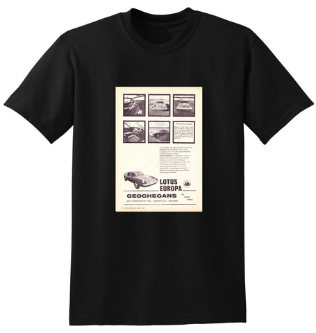 1968 LOTUS EUROPA AUSSIE AD TSHIRT