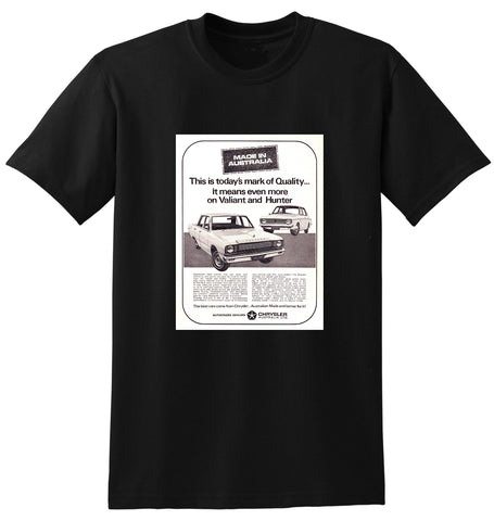1968 VE CHRYSLER VALIANT & HILLMAN AUSSIE AD TSHIRT