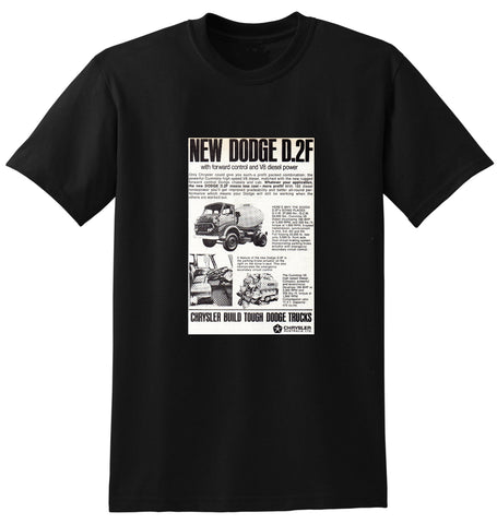 1969 DODGE D2F V8 CUMMINS DIESEL AUSSIE AD TSHIRT