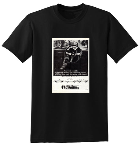 1969 M W MOTORS ALFA ROMEO BERLINA 1750 GTV AUSSIE AD TSHIRT
