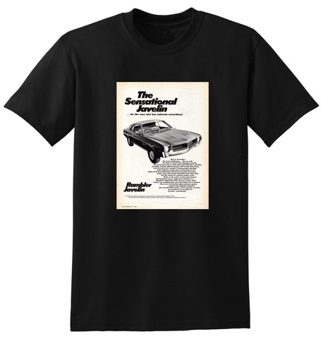1969 RAMBLER JAVELIN COUPE AMC AMI AUSSIE AD TSHIRT