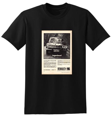 1969 RENAULT 16 HATCHBACK AUSSIE AD TSHIRT