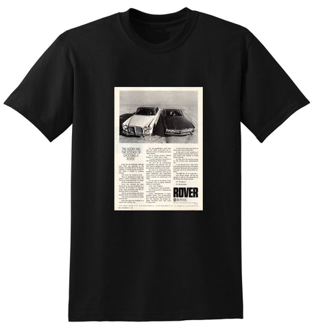 1969 ROVER P5 3.5 LITRE SALOON & P6 3000 AUSSIE AD TSHIRT
