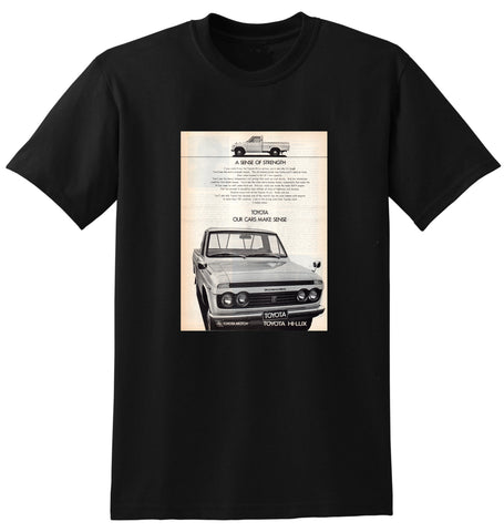 1969 TOYOTA HILUX RN10 UTILITY UTE PICK-UP AUSSIE AD TSHIRT