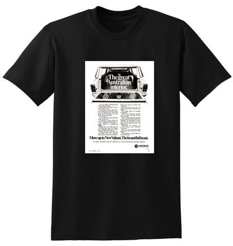 1969 VF CHRYSLER VALIANT 225 REGAL SAFARI AUSSIE AD TSHIRT