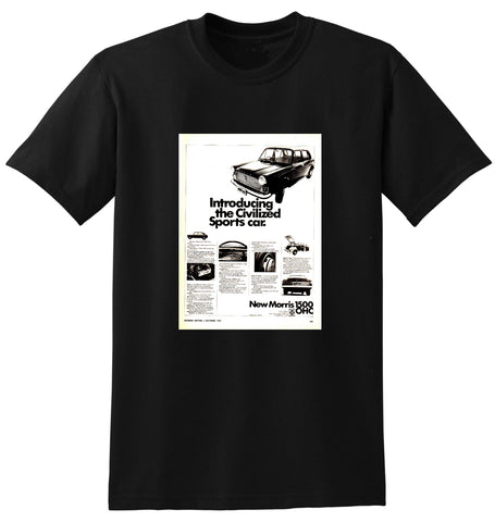 1970 MORRIS 1500 OHC BRITISH LEYLAND MOTOR CORPORATION BMC AUSSIE AD TSHIRT