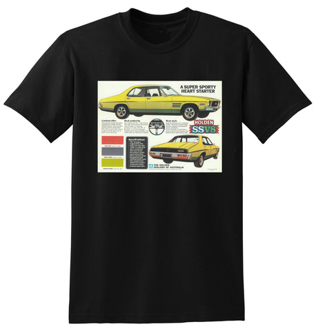 1972 HQ HOLDEN SS AUSSIE AD TSHIRT