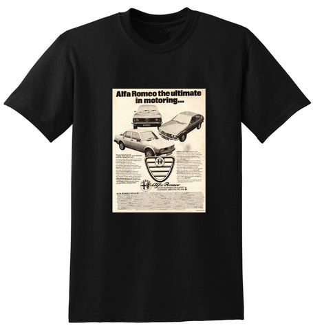 1979 ALFA ROMEO ALFETTA 2 LITRE GTV 2000 ALFASUD AUSSIE AD TSHIRT