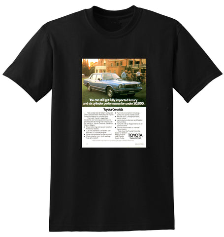 1980 TOYOTA CRESSIDA 4 DOOR AUSSIE AD TSHIRT