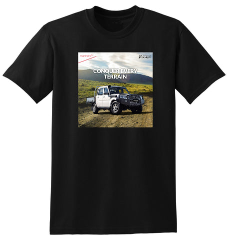 2024 MAHINDRA PIK-UP CONQUER EVERY TERRAIN AUSSIE AD TSHIRT