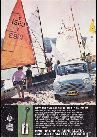 1968 MORRIS MINI MATIC BMC AUSSIE REPRO AD ART PRINT POSTER