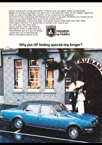 1969 HT HOLDEN PREMIER AUSSIE REPRO AD ART PRINT POSTER