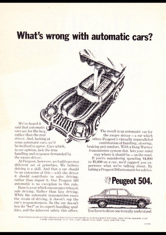 1973 PEUGEOT 504 AUSSIE REPRO AD ART PRINT POSTER