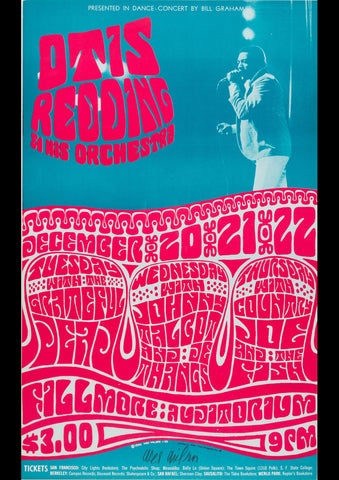 OTIS REDDING GREATFUL DEAD 1966 VINTAGE CONCERT POSTER REPRINT