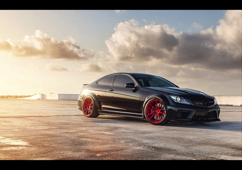 MERCEDES BENZ C63 AMG BLACK EDITION ART PRINT PHOTO POSTER