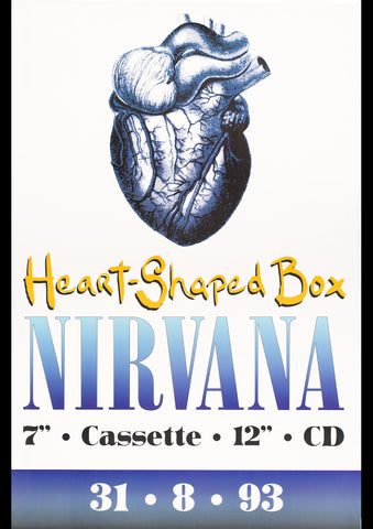 NIRVANA HEART SHAPED BOXED VINTAGE PROMO POSTER REPRINT