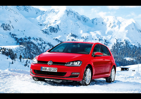 RED VOLKSWAGEN GOLF 2013 ART PRINT PHOTO POSTER