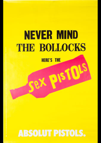 Copy of SEX PISTOLS NEVER MIND THE BOLLOCKS ABSOLUT VODKA VINTAGE 2002 PROMO POSTER REPRINT