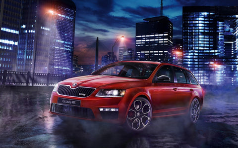 SKODA OCTAVIA RS 230 2015 GICLEE CANVAS ART PRINT POSTER