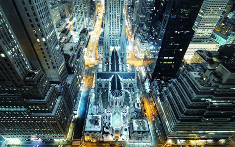 MANHATTAN NEW YORK GICLEE CANVAS ART PRINT POSTER