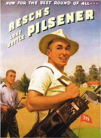 RESCHS PILSENER BEER AUSSIE REPRO AD ART PRINT POSTER