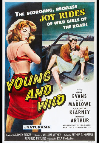 YOUNG AND WILD VINTAGE MOVIE POSTER REPRINT