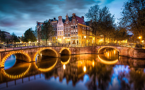 AMSTERDAM CANALS ART PRINT POSTER