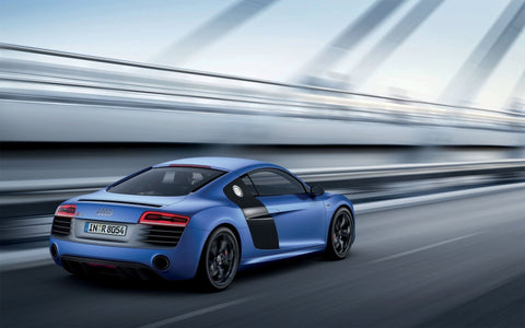 AUDI R8 V10 BLUE ART PRINT POSTER