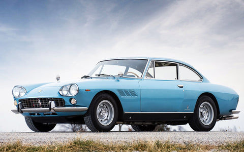 BLUE FERRARI 330 GT GICLEE CANVAS ART PRINT POSTER