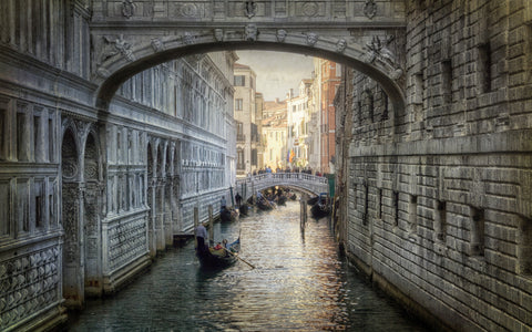 BRIDGE OF SIGHS VENICE ITALY GICLEE CANVAS ART PRINT POSTER