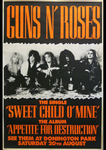 GUNS N ROSES VINTAGE CONCERT POSTER REPRINT