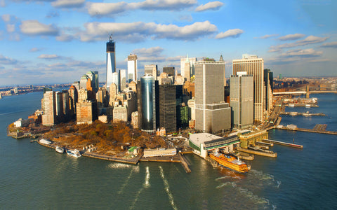 LOWER MANHATTAN GICLEE CANVAS ART PRINT POSTER