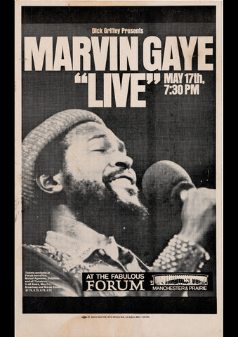 MARVIN GAYE 1974 LOS ANGELES FORUM VINTAGE CONCERT POSTER REPRINT