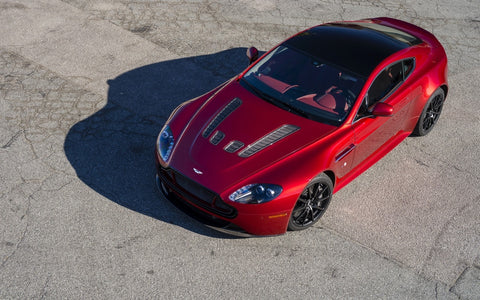 RED ASTON MARTIN V12 VANTAGE GICLEE CANVAS ART PRINT POSTER