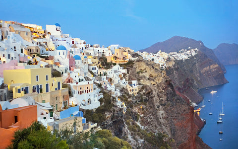 SANTORINI OIA GREECE GICLEE CANVAS ART PRINT POSTER