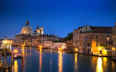 VENICE EVENING GICLEE CANVAS ART PRINT POSTER