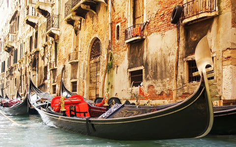 VENICE GONDOLAS ITALY GICLEE CANVAS ART PRINT POSTER