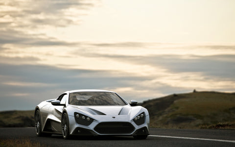 ZENVO ST1 WHITE GICLEE CANVAS ART PRINT POSTER